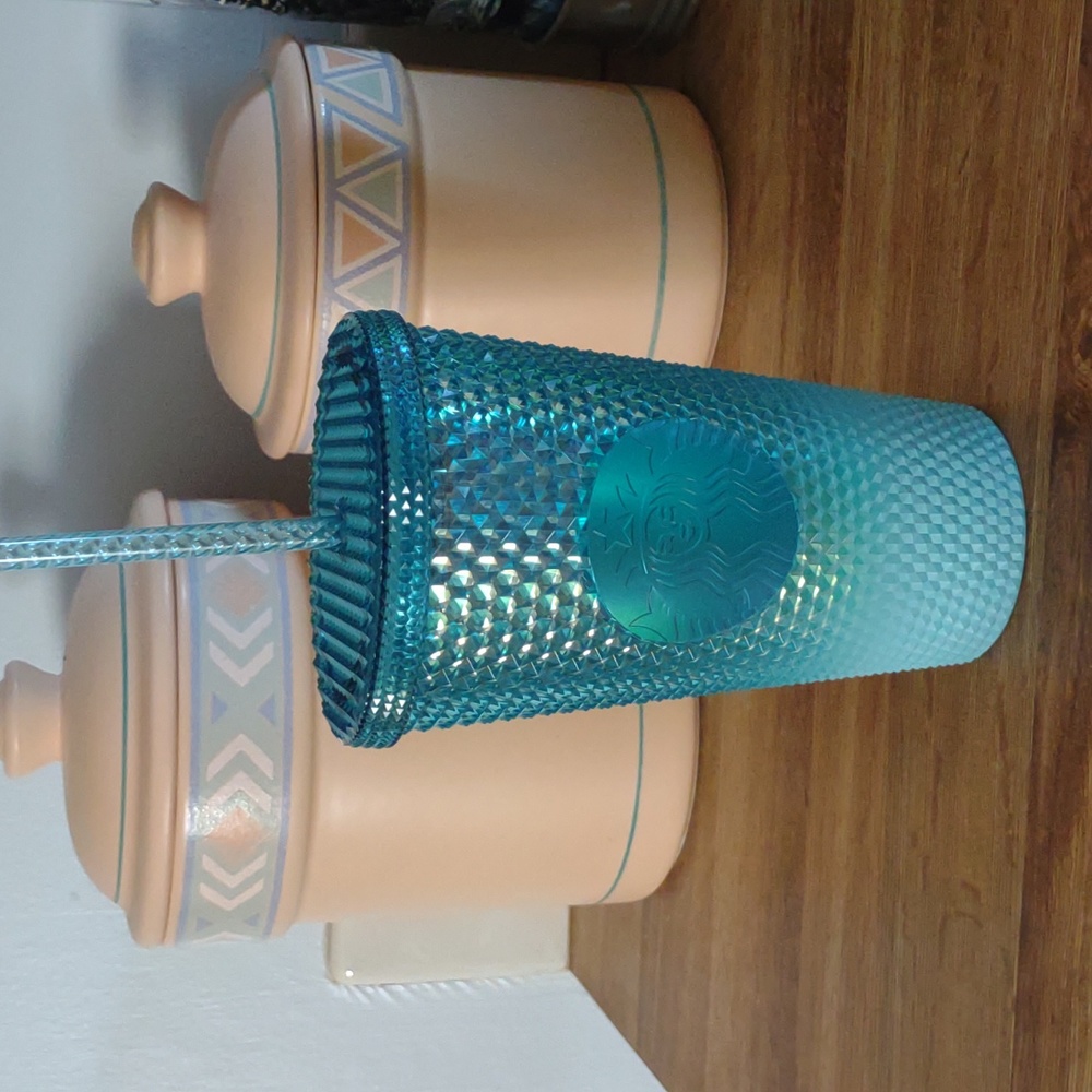 Starbucks Tumblr variegated blue 16 oz